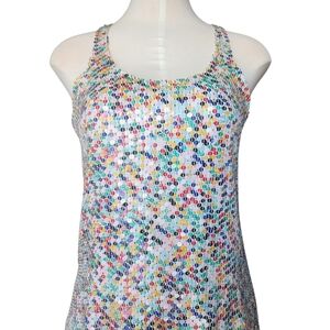 Parker Sequin Multicolor Tank On Silk